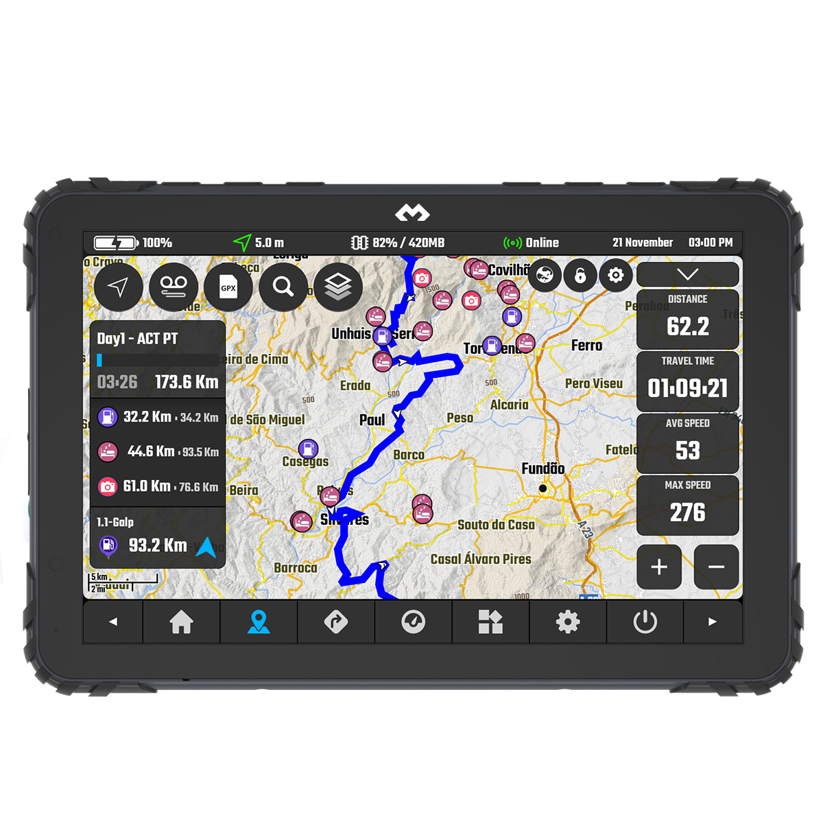 DMD T880X – 8” tablet nawigacyjny Android 14, ultra jasny ekran, GPS High Precision, IP67 (Next Gen) - obrazek 8