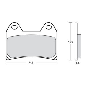 Klocki hamulcowe Brembo Racing Z04 107670823 – P4 30/34 / Accossato CNC